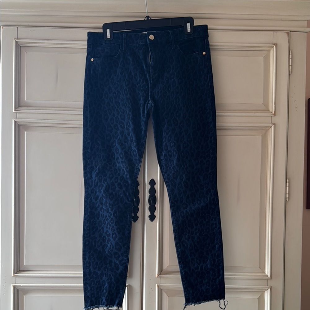 Sam Edelman Dark Leopard Print Jeans